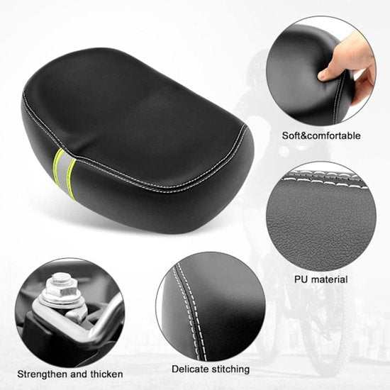 Wide Memory Foam Saddle with Reflective Tape