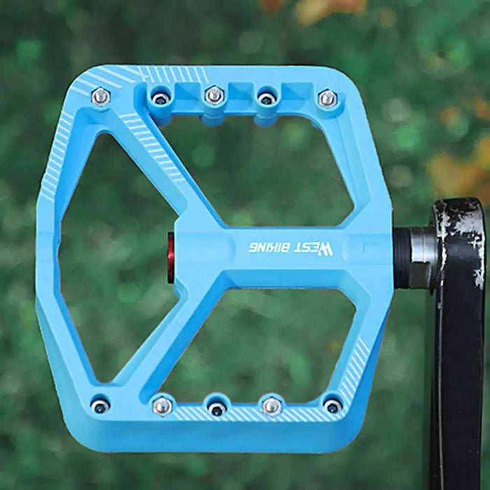 Wide Non-Slip Platform Pedals | Blue