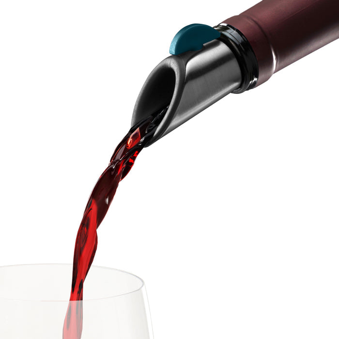 Wine Pourer and Stopper in Deep Teal