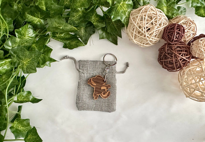 Wood Monkey Keyring – Hardwood Keychain