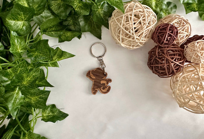 Wood Monkey Keyring – Hardwood Keychain