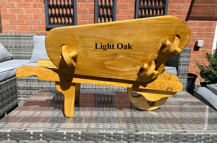 Wood Wheelbarrow Planter – Decorative Outdoor Garden & Patio Planter