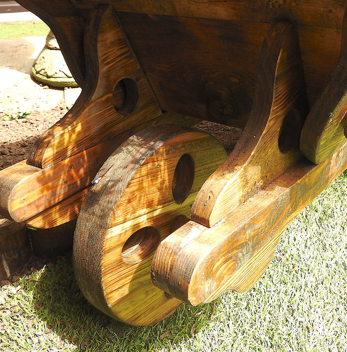 Wood Wheelbarrow Planter – Decorative Outdoor Garden & Patio Planter