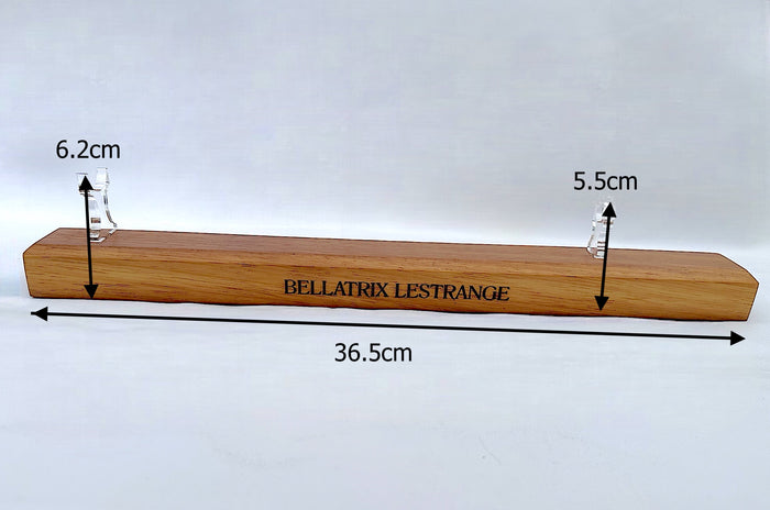 Wooden Wand Display Stand - Designed for the Bellatrix Lestrange Wand