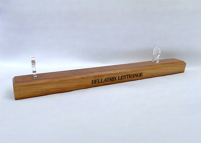 Wooden Wand Display Stand - Designed for the Bellatrix Lestrange Wand