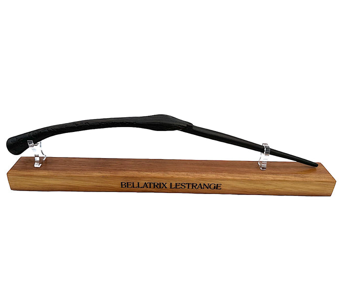 Wooden Wand Display Stand - Designed for the Bellatrix Lestrange Wand