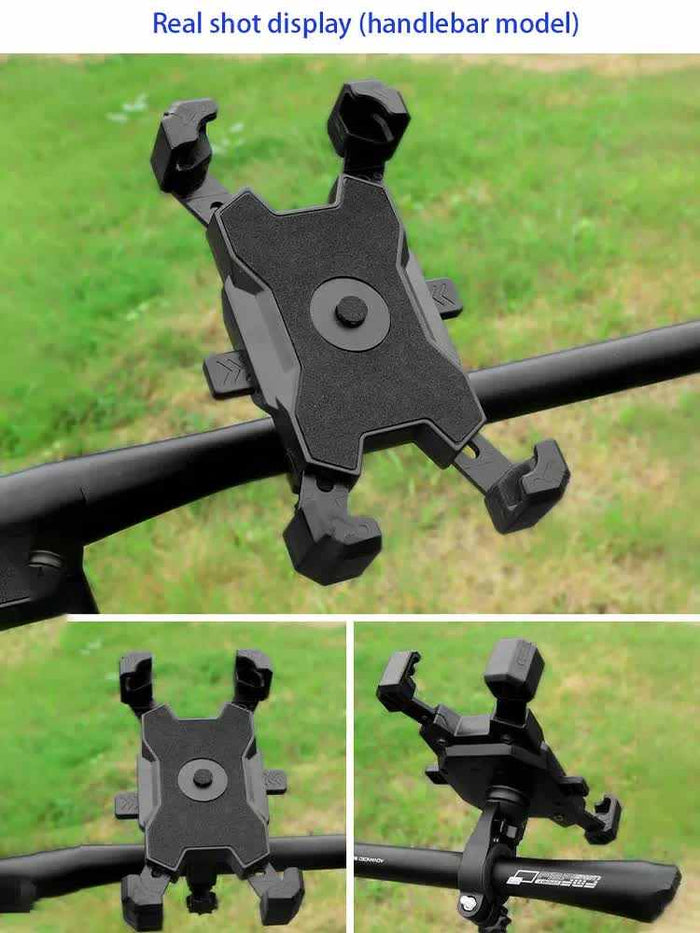 Yellow and Black Secure Grip Bike Phone Mount - Adjustable 360 Rotation Bicycle Handlebar Holder